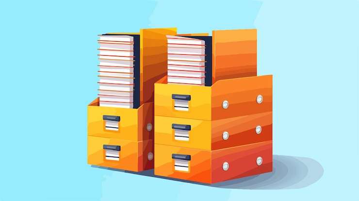 Vettore file vettoriale professionale di documenti 3d per una gestione efficace dei documenti