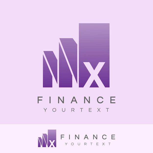 Finanza iniziale Lettera X Logo design