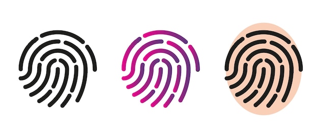 Fingerprint Icons Security and Authentication