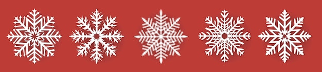 Fiocco di neve e sfondo blu isolato con illustrazione vettoriale a griglia gradiente