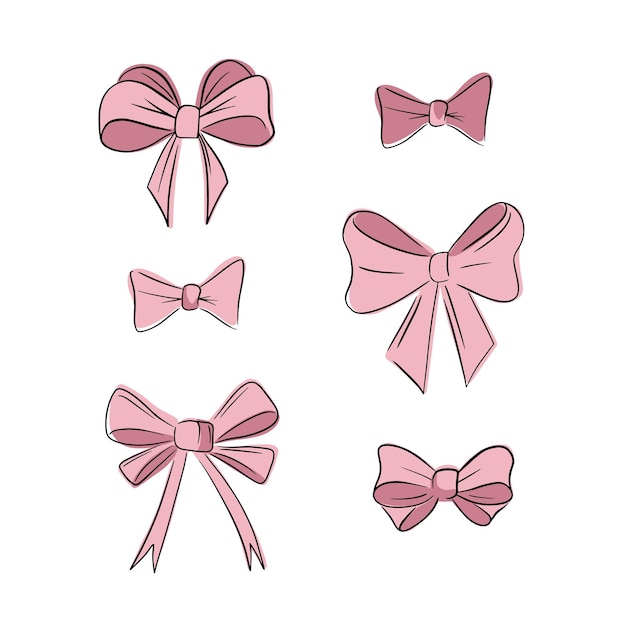 Fiocco rosa decorativo con nastri Confezione regalo e decorazione natalizia