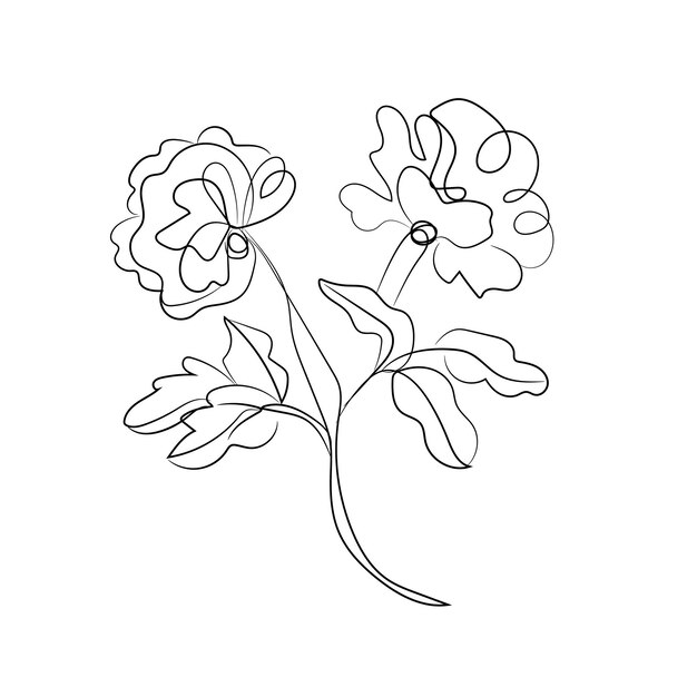 Fiore d'arte a linea elegante
