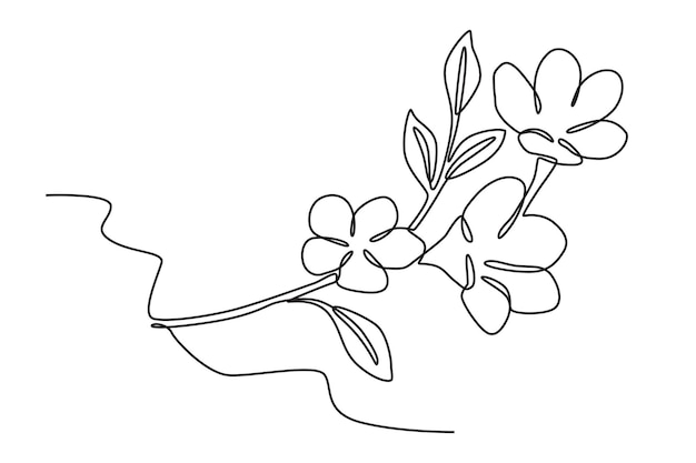 Fiore di ciliegio e foglia Di ciliegio in fiore disegno on-line