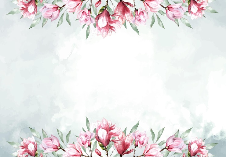 Vettore fiore di magnolia fresco acquerello botanico illustrazione disegno floreale petali in fiore primavera tropica