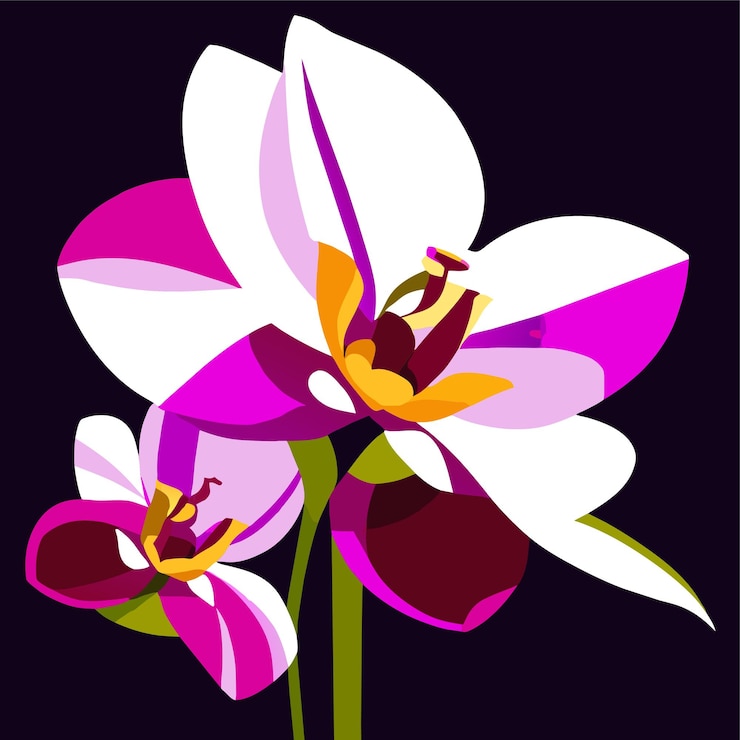 Vettore fiore di orchidea