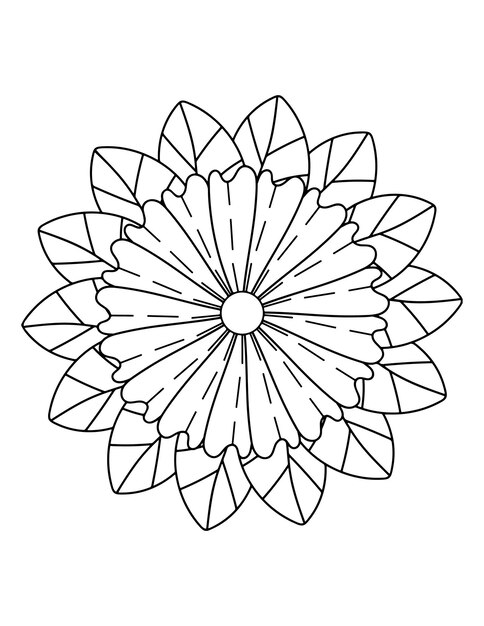 Fiore pagina del libro da colorare, pagina del libro da colorare per adulti per amazon. Pagina del libro da colorare fiore.