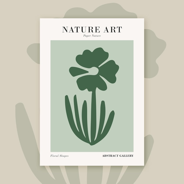Fiori botanici ritagli stampa poster vettoriale