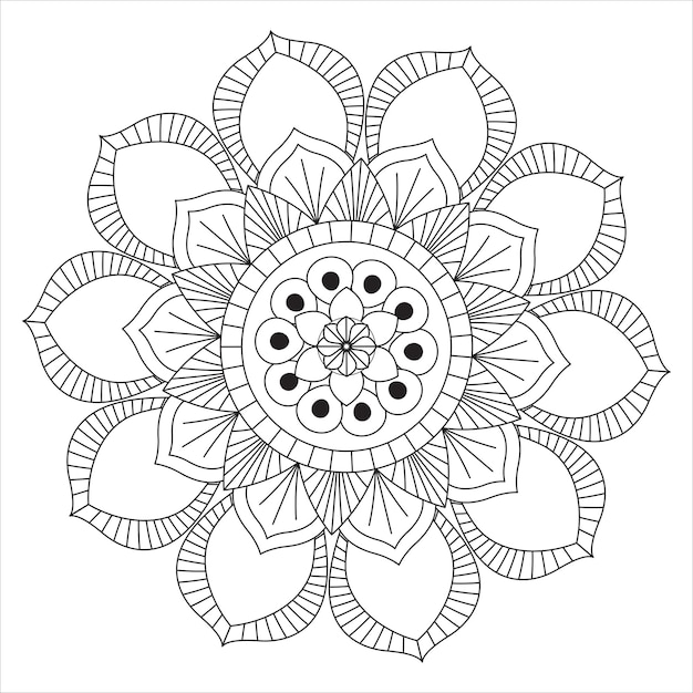 Fiori da colorare modello pagina interni KDP