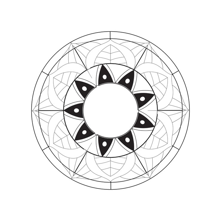 Fiori da colorare modello pagina interni KDP