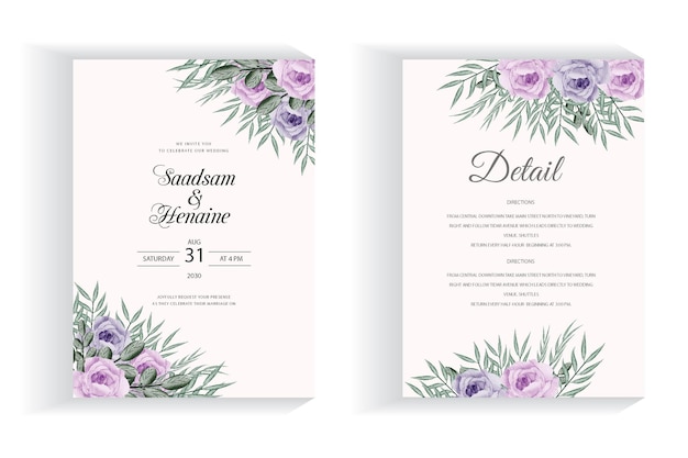 Fiori di cotogna giapponese rosa modello di carta di invito matrimonio floreale design