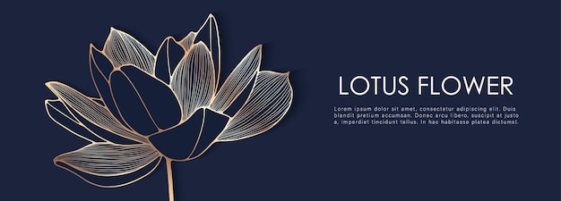 Fiori di loto disegno floreale di lusso
