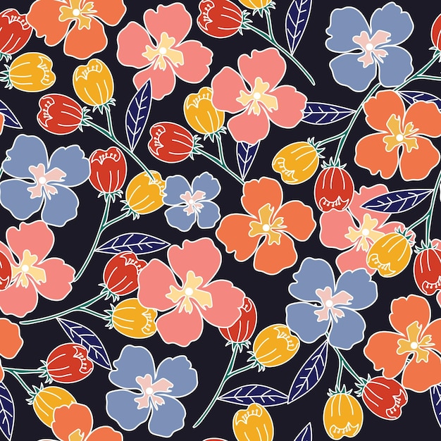 fiori seamless pattern