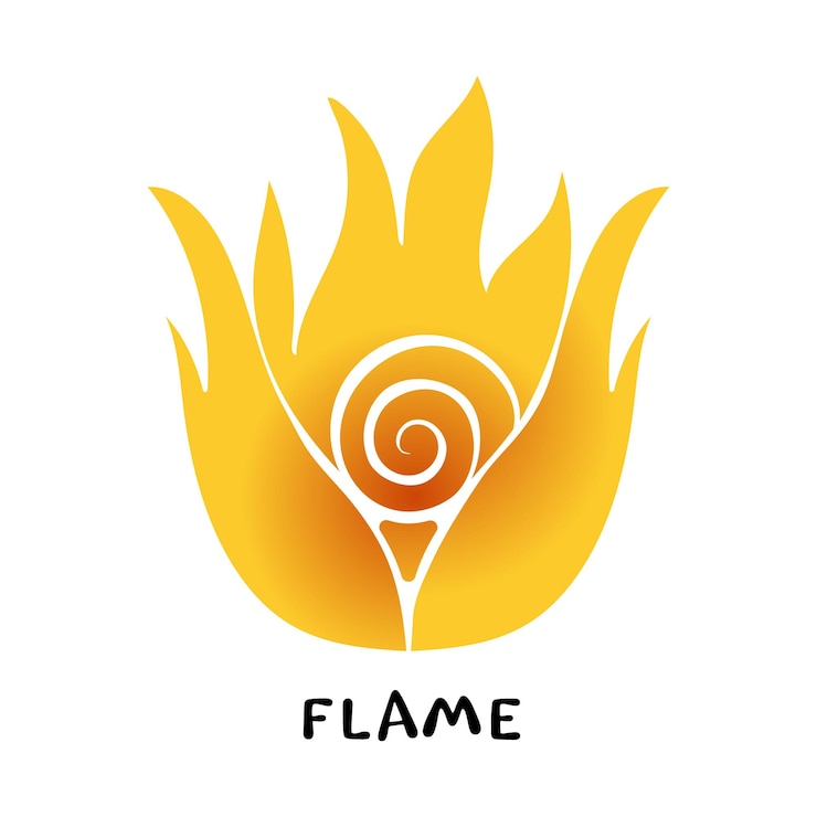 Vettore fire flame logo design vector template drop silhouette creative droplet burn elegant bonfire