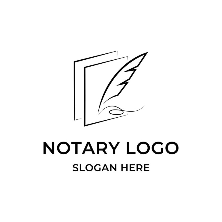 firma di un libro notarile idea di progettazione del logo aziendale