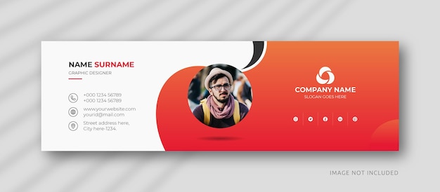 Firma e-mail in colori sfumati