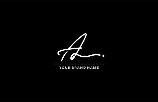 Firma minimalista Lettering iniziale A Logo Design