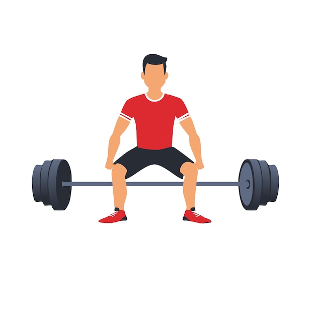 Fitness uomo allenamento nei muscoli della palestra