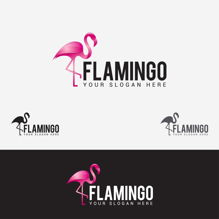 Vettore flamingo bird logo