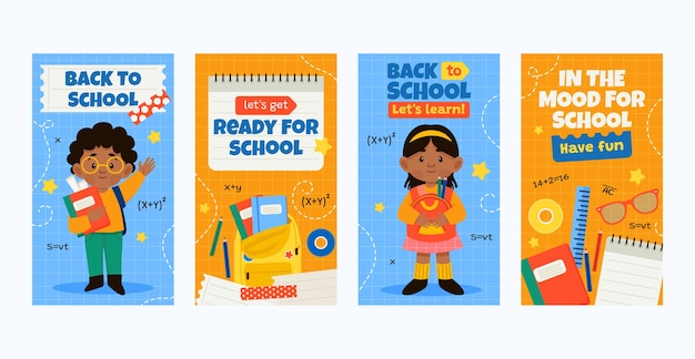 Flat back to school raccolta di storie su instagram