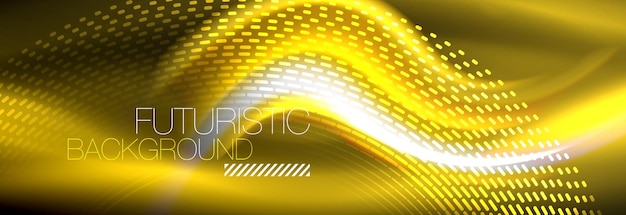 Fluid color neon wave lines background neon liquid color futuristic paint template
