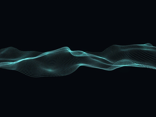 Flusso digitale di particelle. Priorità bassa astratta di vettore di onda