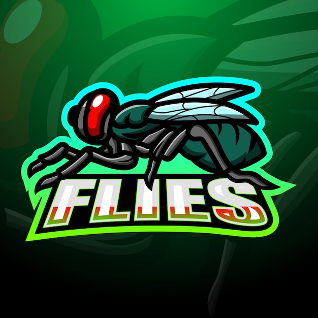 Fly mascotte esport illustrazione