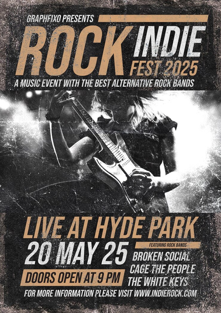 Flyer del Festival di Musica Rock Moderna