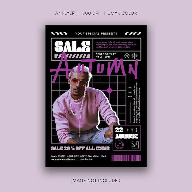 Flyer di vendita autunnale