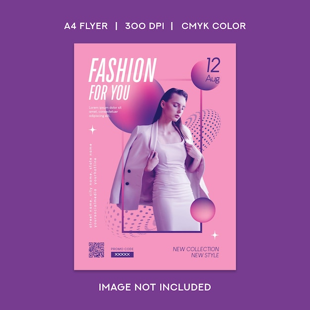 Flyer di vendita di moda