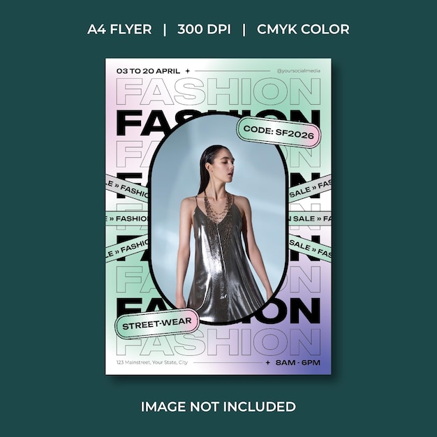 Flyer di vendita di moda