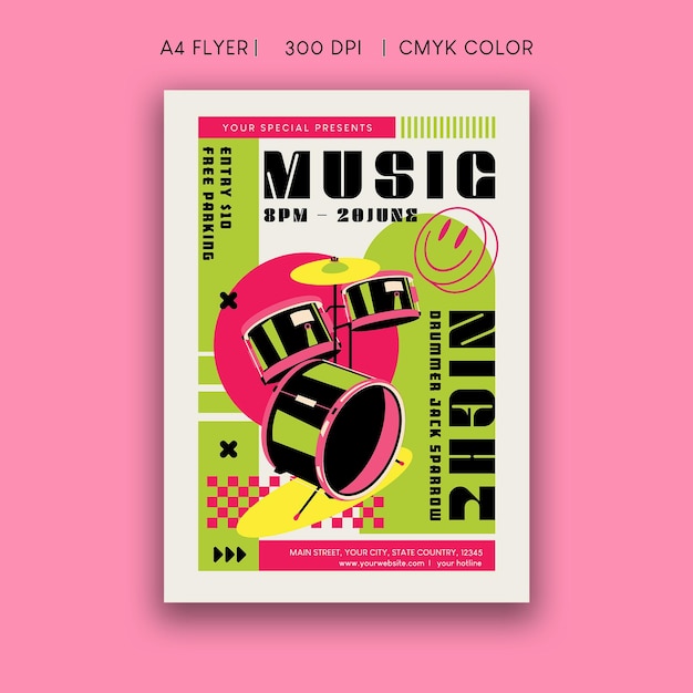 Flyer musicale notturno