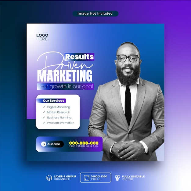 Flyer per i servizi di marketing