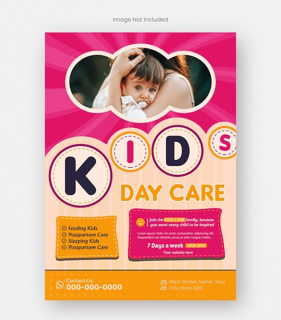 Flyer per la cura del bambino