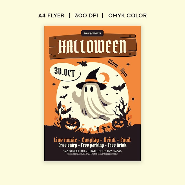 Flyer per la festa di Halloween