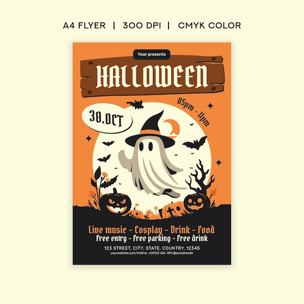Flyer per la festa di Halloween