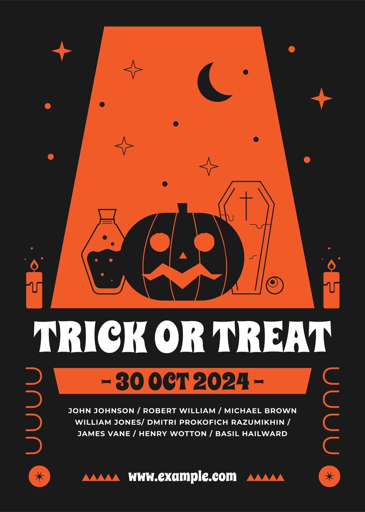 Vettore flyer per la festa di halloween