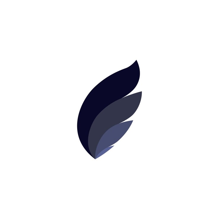 Flying Bird Logo Wings Abstract Vector Design Template blue tone