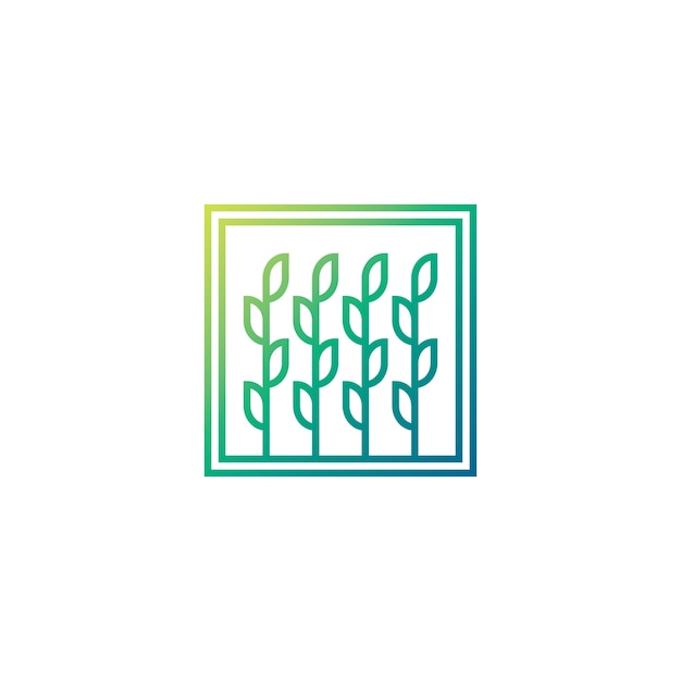 foglia logo. progettazione concettuale albero crescente. verde e soleggiato. line logo modello di icona