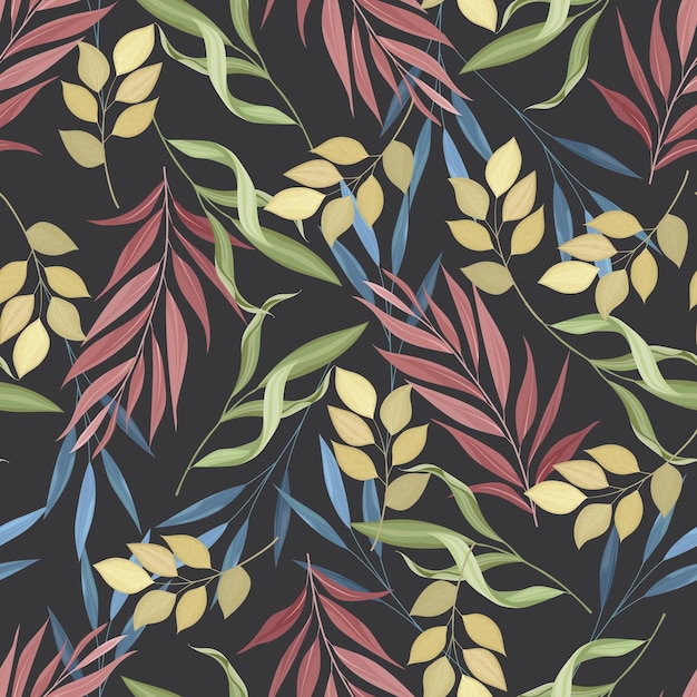 foglie colorate seamless pattern