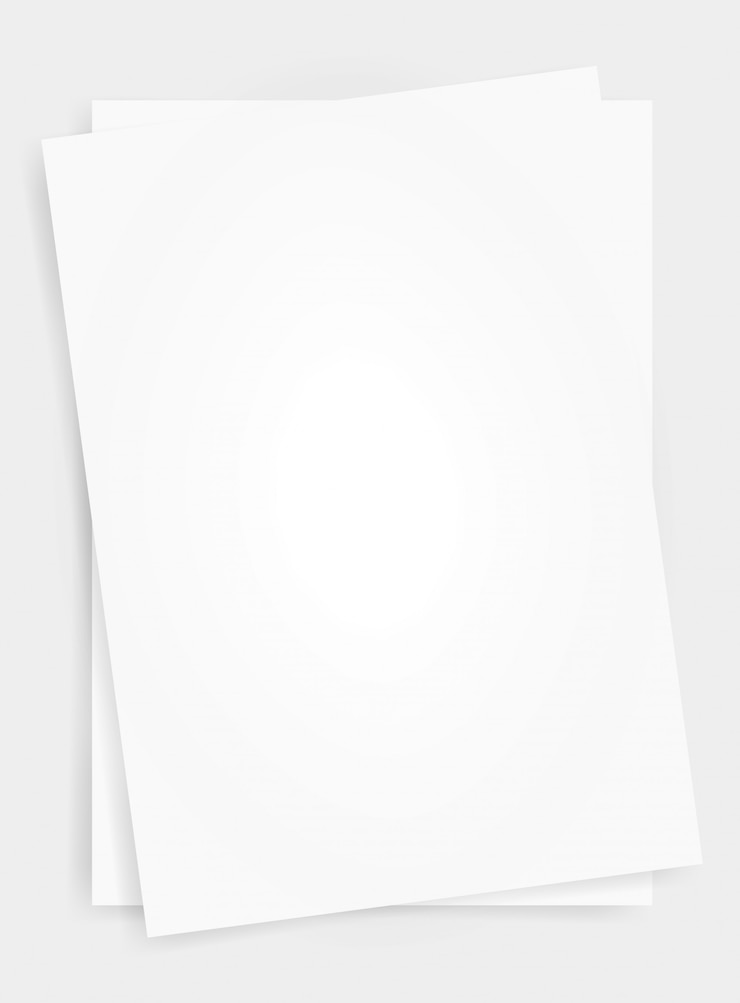 Vettore foglio di carta a4 bianco per sfondo di affari.