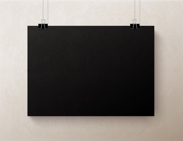 Foglio di carta orizzontale bianco nero