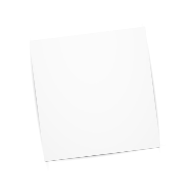Foglio di carta vettoriale isolato su sfondo bianco