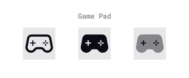 Foglio di icone del pad di gioco