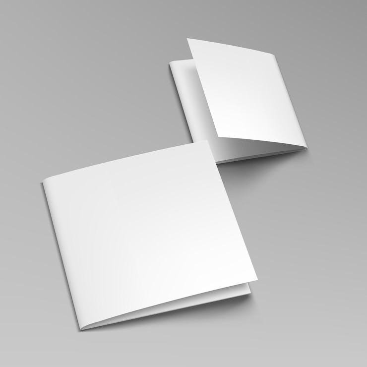 Vettore folletto o catalogo in formato quadrato vuoto 3d