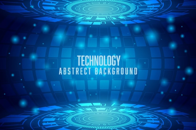 Fondo astratto blu di vettore con il concetto di tecnologia