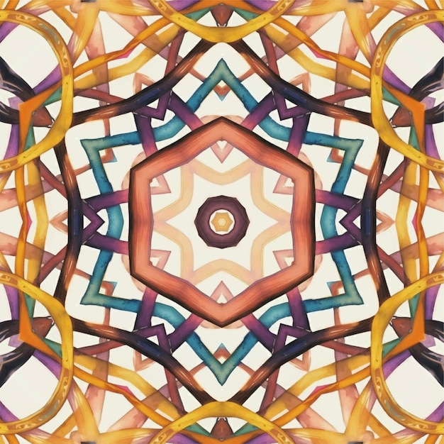 Fondo astratto del caleidoscopio Modello senza cuciture del bellissimo caleidoscopio Struttura del mosaico multicolore Struttura del caleidoscopio senza cuciture Design unico del caleidoscopio