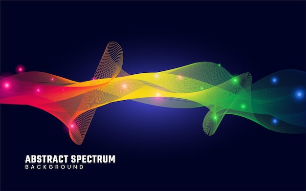 Fondo astratto delle onde delle particelle dell'equalizzatore Vettore Premium