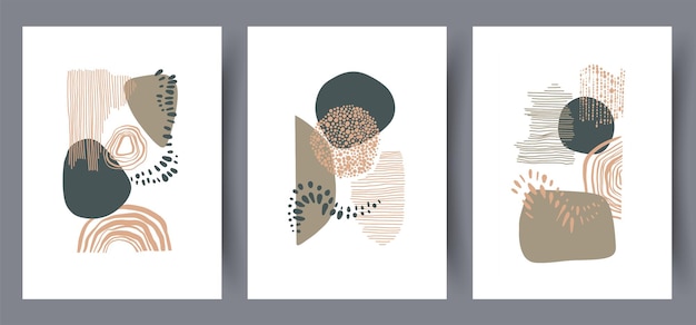 Fondo astratto di arte della parete di vettore. Fondo astratto minimalista di arte della parete per la stampa. Stile vettoriale scandinavo.