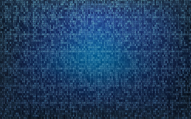 Fondo astratto di codice binario di tecnologia