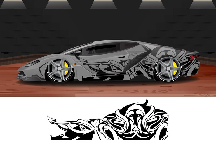 Vettore fondo astratto di corsa grafica dell'involucro dell'automobile